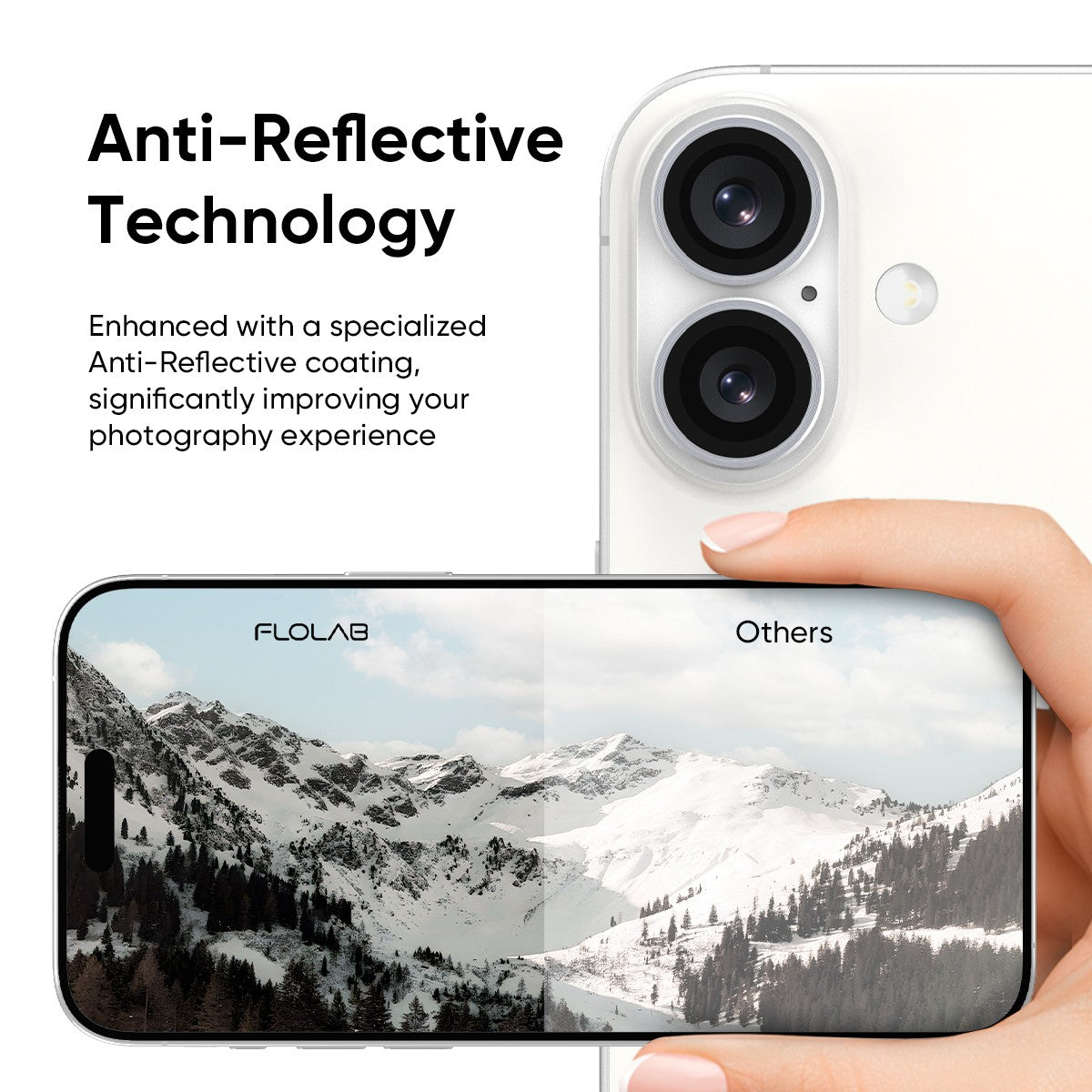 NanoArmour for iPhone 16 / iPhone 16 Plus Anti-Reflective Camera Protector - Match 5 iPhone 16 Colors