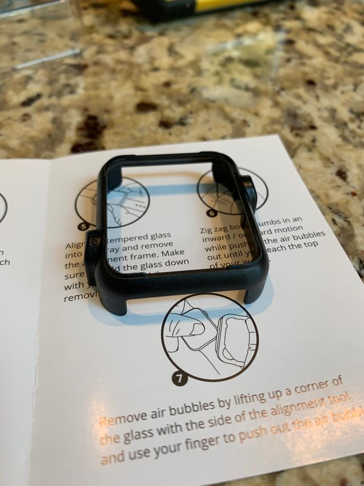 NanoArmour Apple Watch SE Screen Protector - Customer Photo From Cailyn