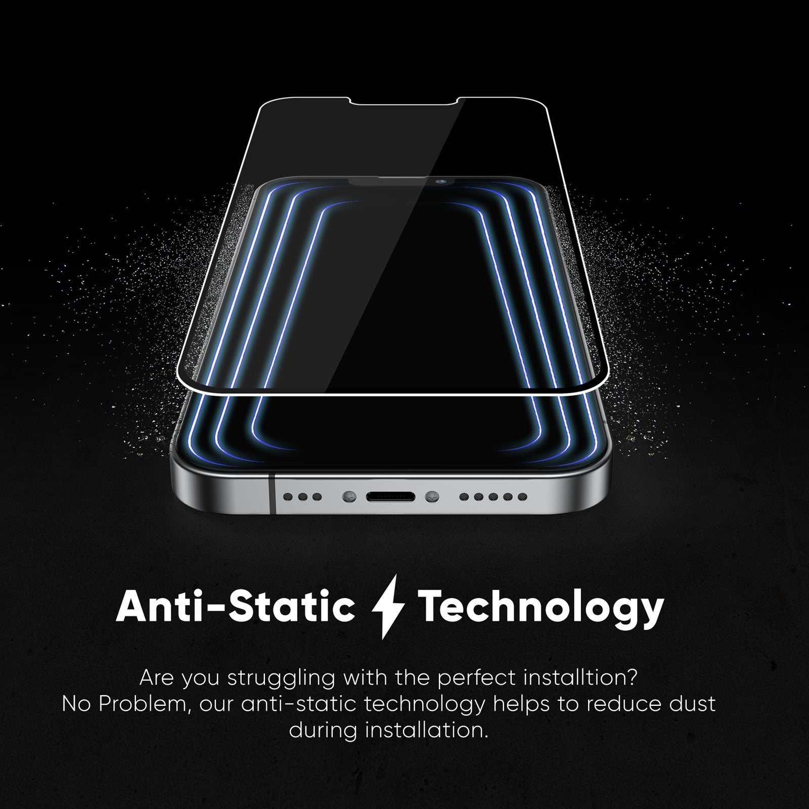 NanoArmour for iPhone 13 Screen Protector Antimicrobial Anti-Dust Edge-to-Edge