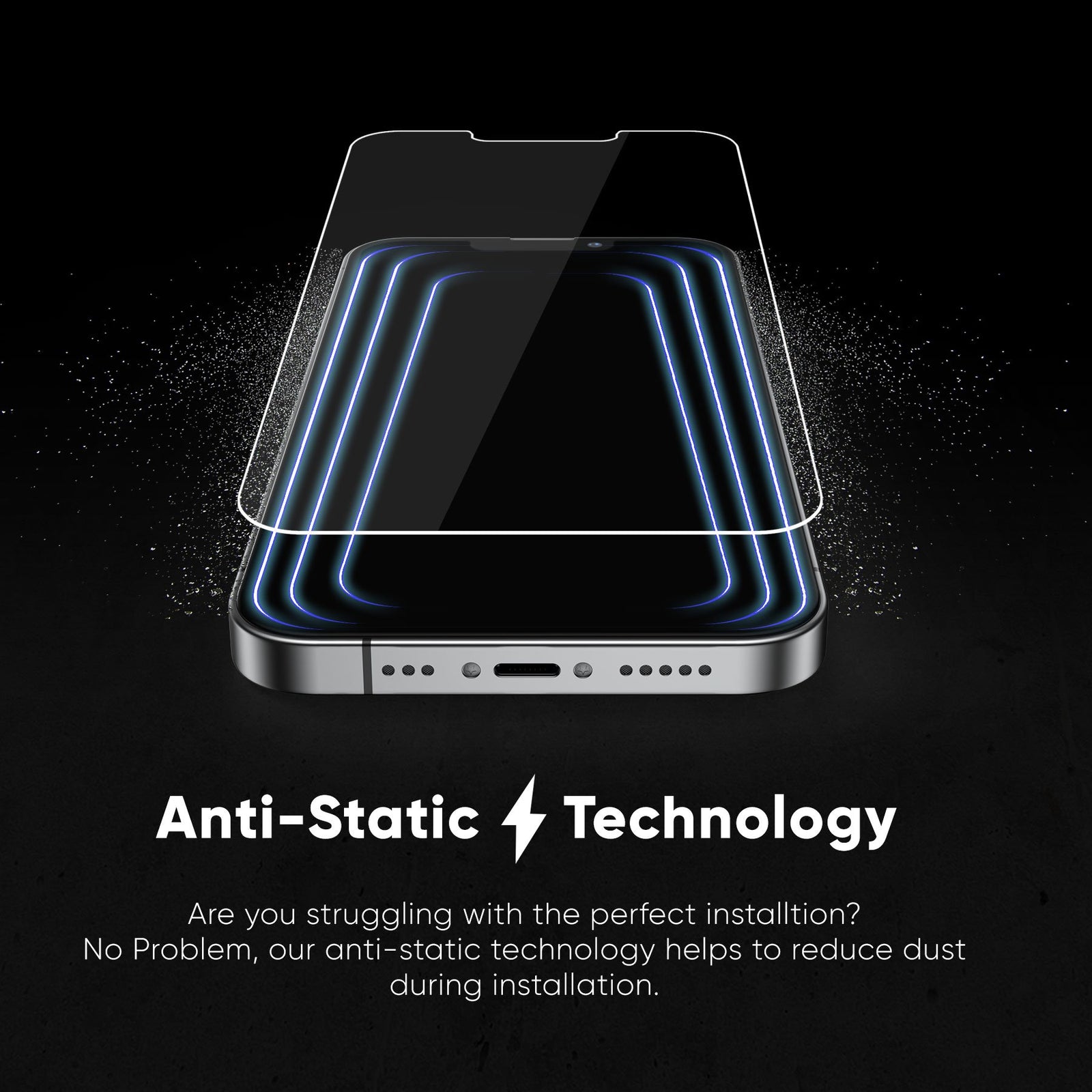 NanoArmour for iPhone 13 mini Screen Protector Antimicrobial Anti-Dust Edge-to-Edge