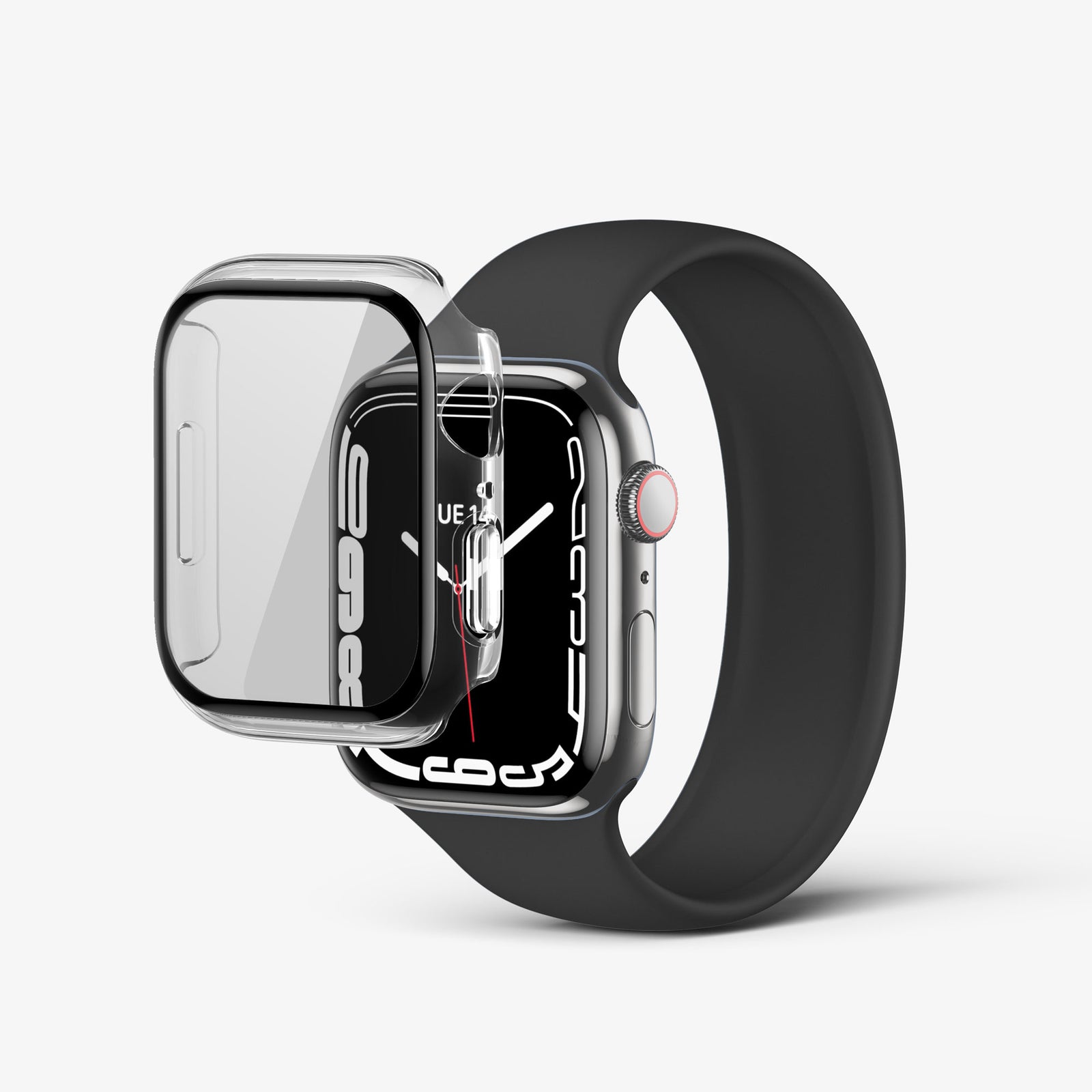 NanoArmour for Apple Watch Bumper + Glass Hybrid Case