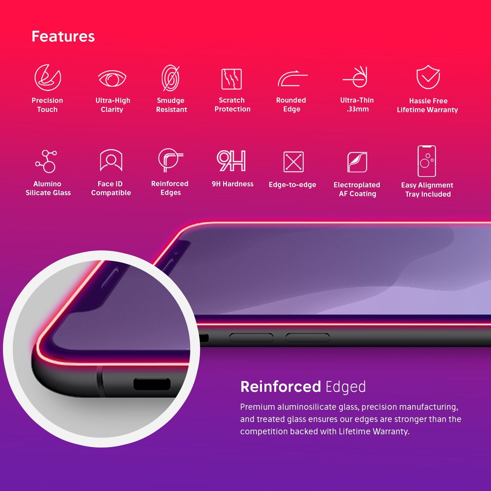 NanoArmour for iPhone 11 Pro Max Anti-Blue Light Screen Protector Case Friendly