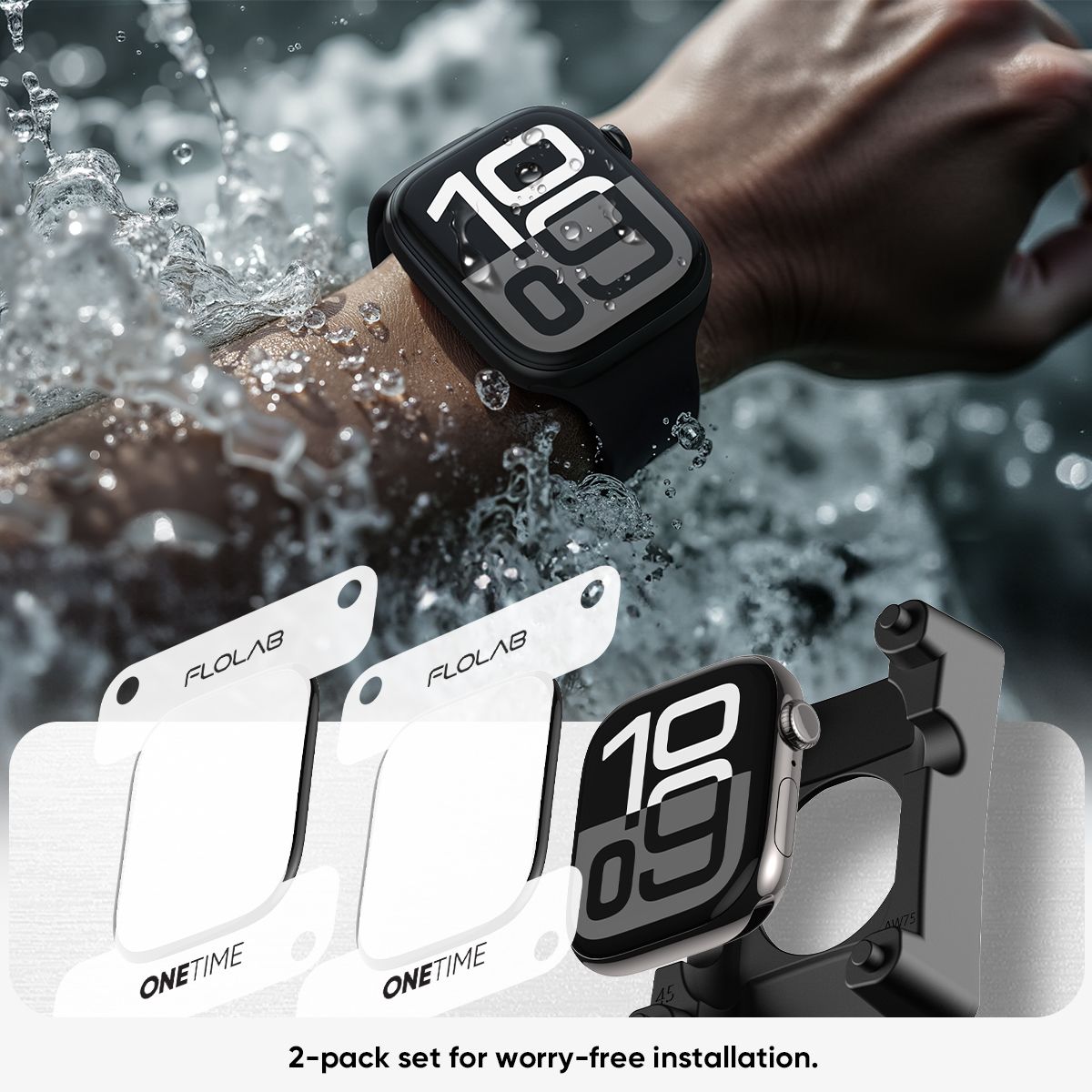 Hybrid Glass NanoArmour for Apple Watch Series 10 Screen Protector
