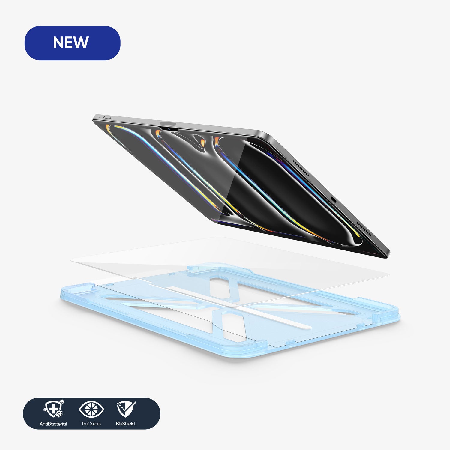 ONETIME NanoArmour 13 inch for iPad Pro 2024 Ultra Clear Screen Protector: Clear Blue Light Blocker, No Blue Tint, TruColor