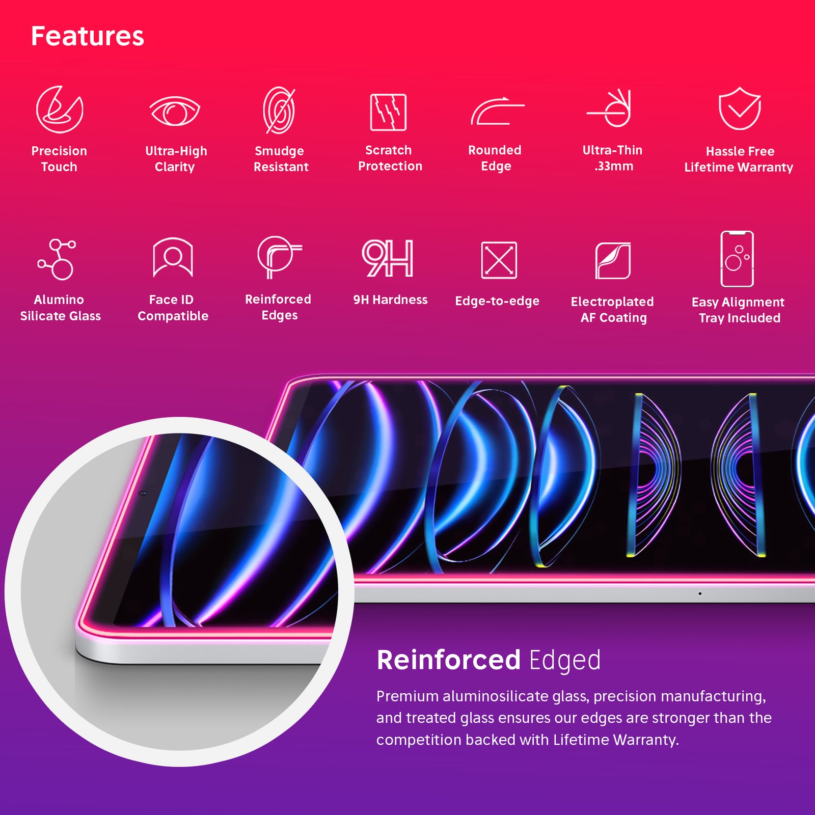 NanoArmour for iPad Pro Anti-Blue light Screen Protector 12.9-inch 2022