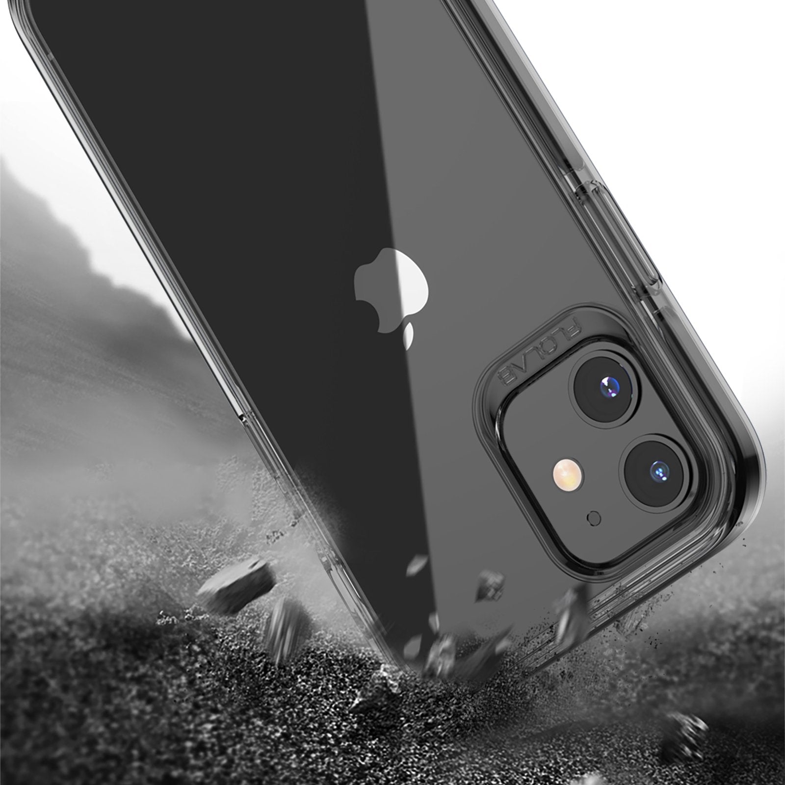 Black Clear for iPhone 12 Pro Max Cases TAFFYCA Series