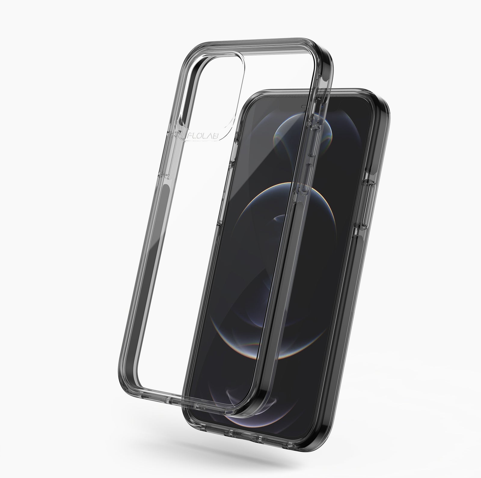 Black Clear for iPhone 12 Case TAFFYCA Series