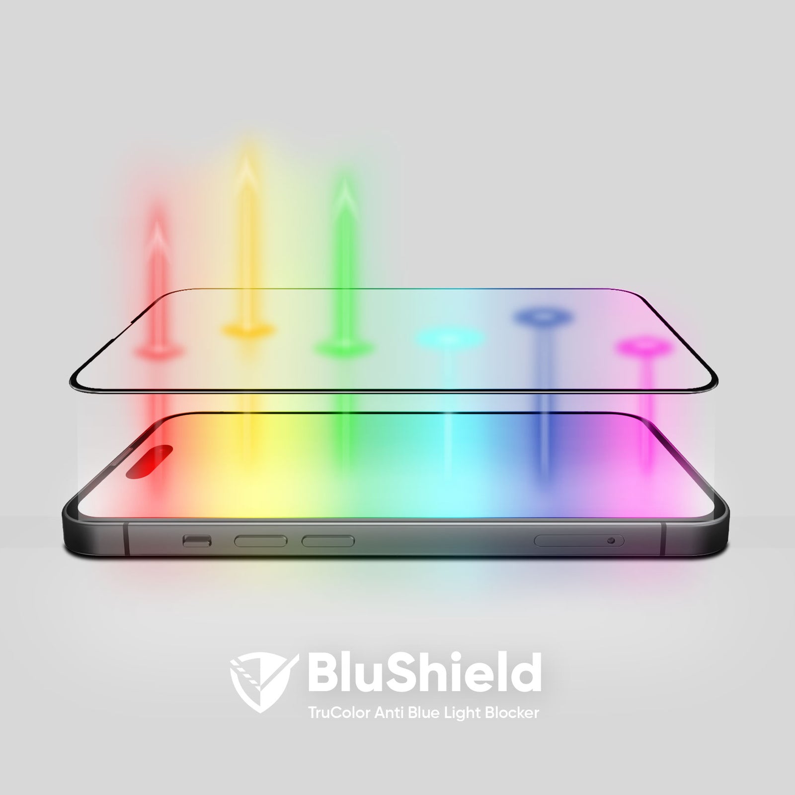 NanoArmour for iPhone 14 Pro Screen Protector Antimicrobial Anti-Dust Edge-to-Edge Blue Light Blocker