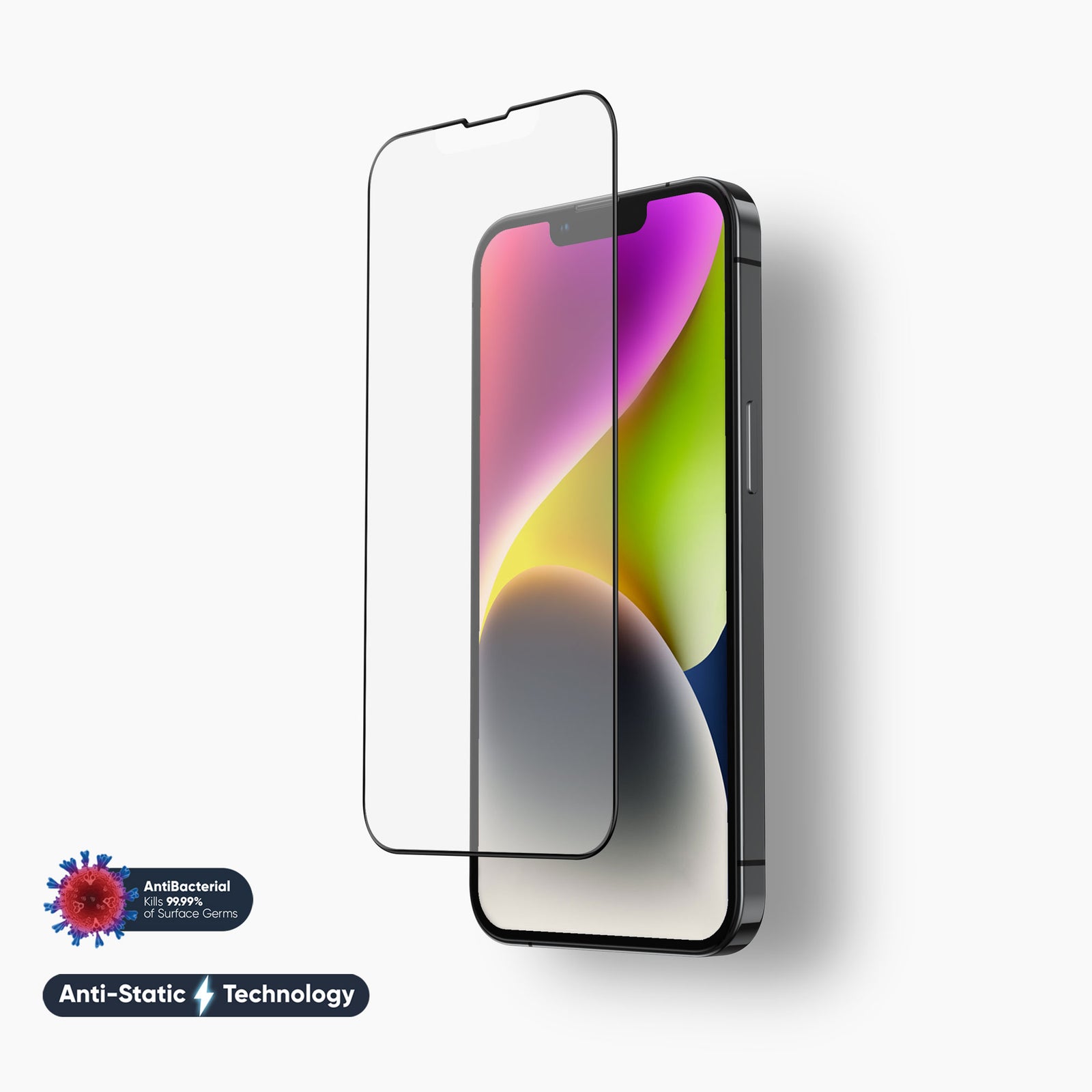 NanoArmour for iPhone 14 Anti-Glare Screen Protector Matte Antimicrobial Anti-Dust Edge-to-Edge