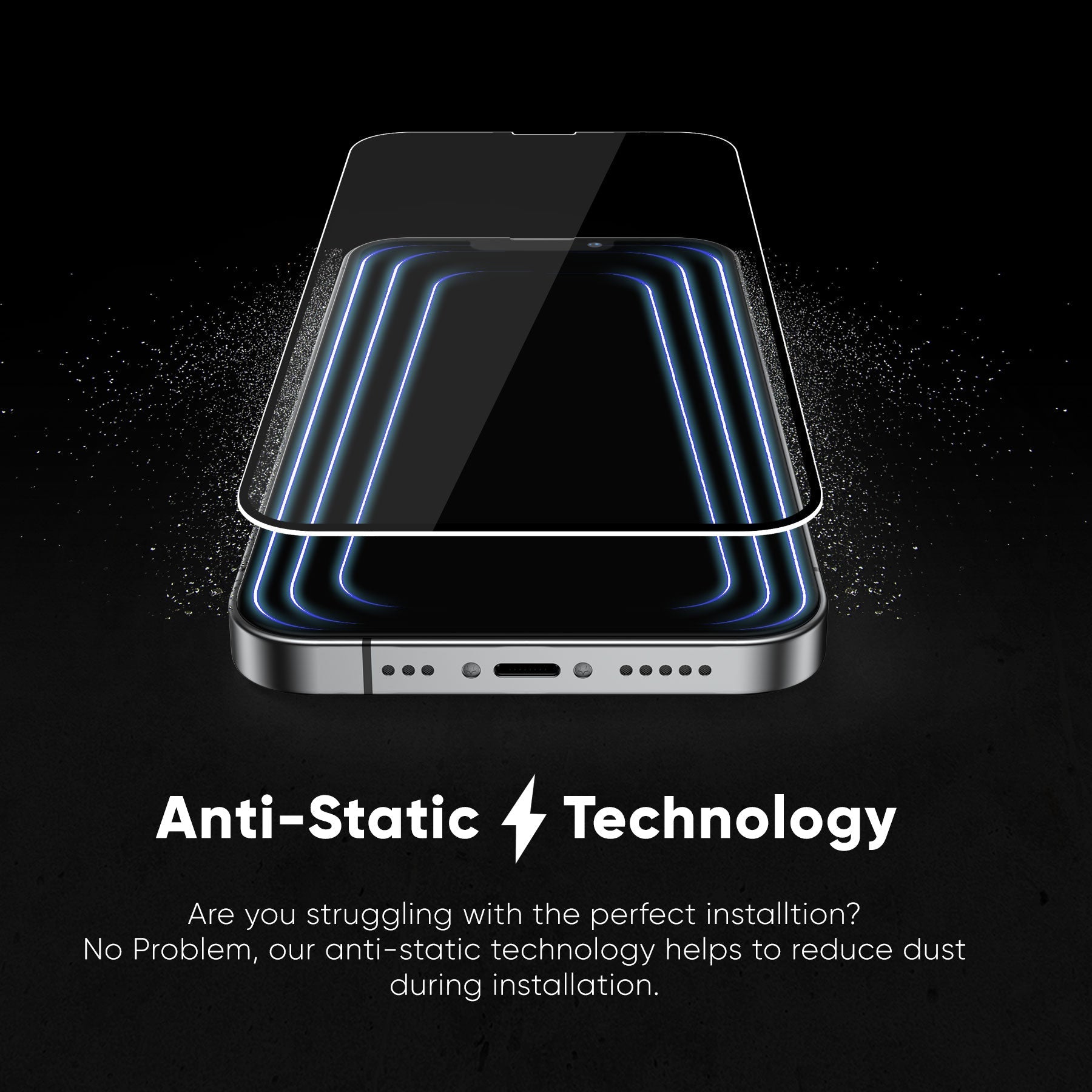 NanoArmour for iPhone 14 Pro Max Anti-Glare Matte Antimicrobial Anti-Dust Edge-to-Edge