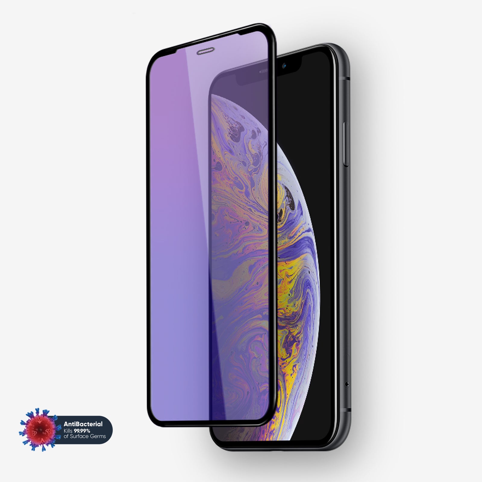 NanoArmour for iPhone XS Max Anti-Blue Light Screen Protector Case Friendly