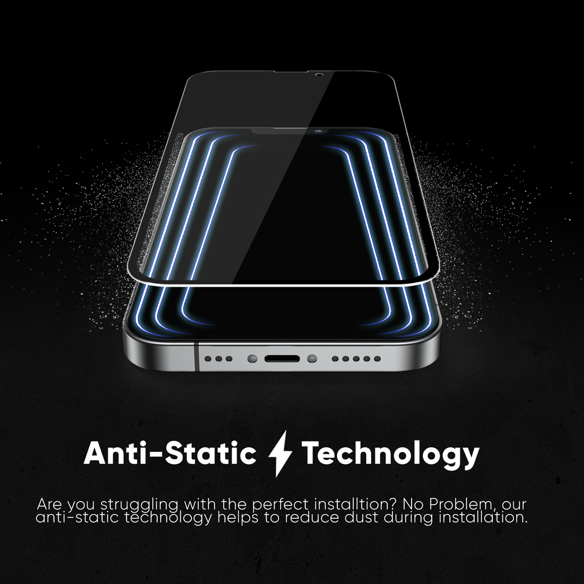 NanoArmour for iPhone 13 Pro Anti-Glare Screen Protector Matte Antimicrobial Anti-Dust Edge-to-Edge