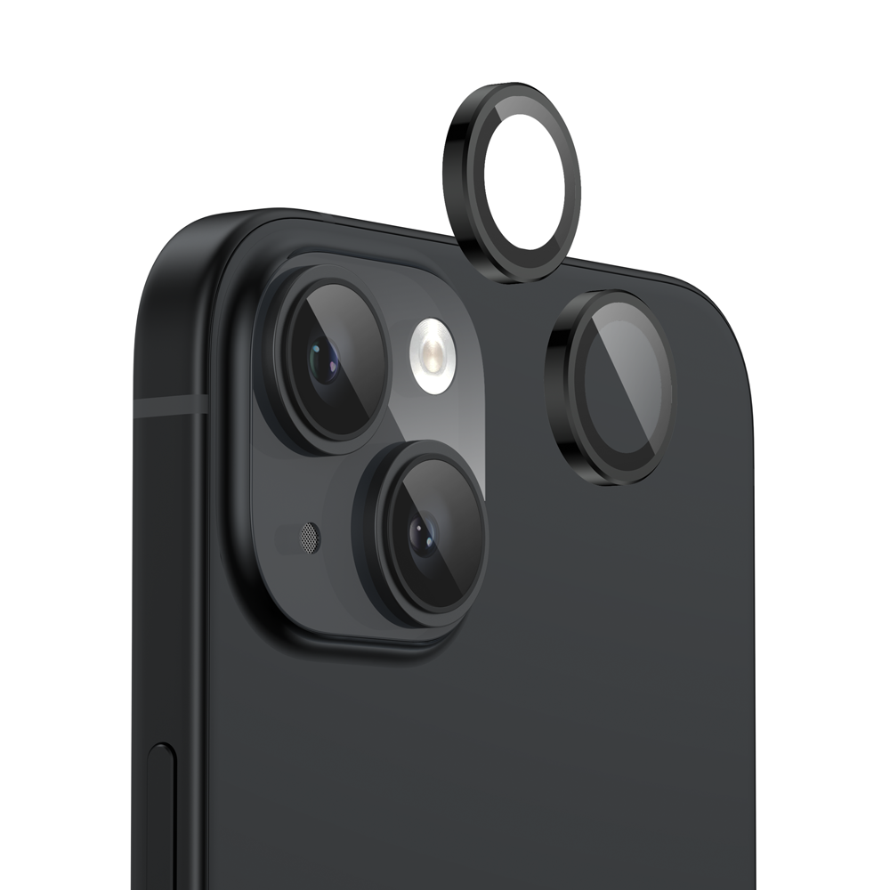 NanoArmour for iPhone 15 / iPhone 15 Plus Camera Protector - Black