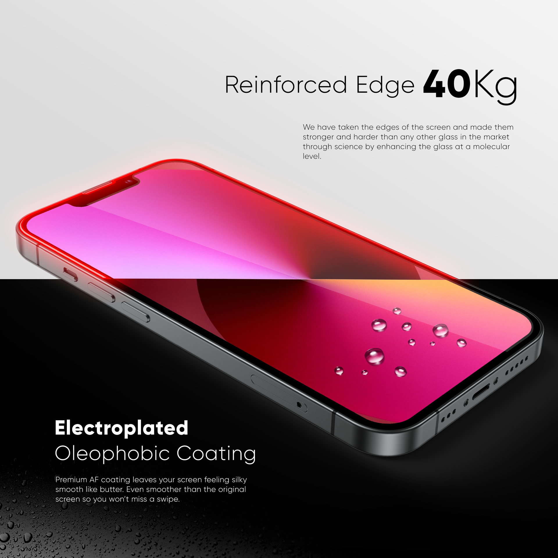 ONETIME NanoArmour for iPhone Anti-Glare Screen Protector: Dust-Free Installation, Case Friendly, Matte